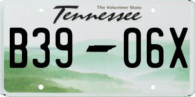 TN license plate B3906X