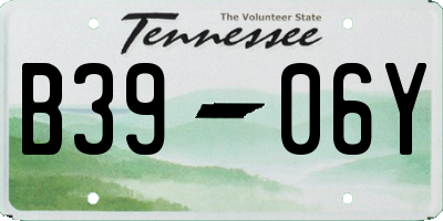 TN license plate B3906Y