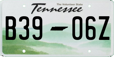 TN license plate B3906Z