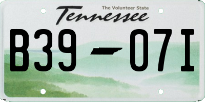 TN license plate B3907I