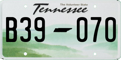 TN license plate B3907O