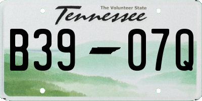 TN license plate B3907Q