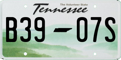 TN license plate B3907S