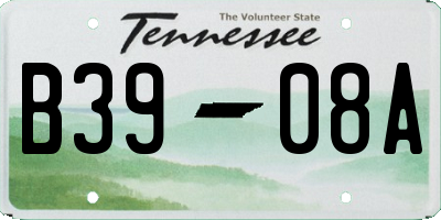 TN license plate B3908A