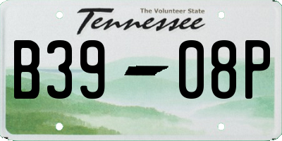TN license plate B3908P