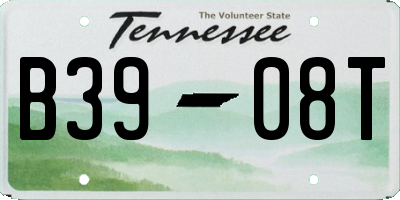 TN license plate B3908T