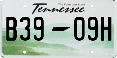 TN license plate B3909H