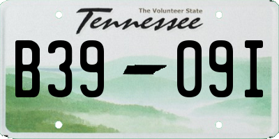 TN license plate B3909I