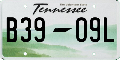 TN license plate B3909L