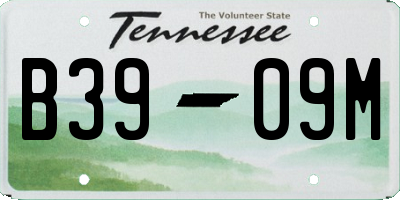 TN license plate B3909M