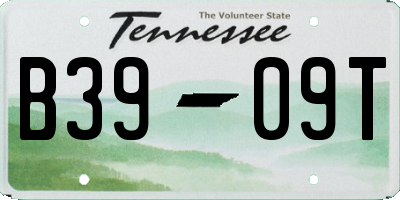 TN license plate B3909T