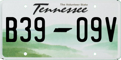 TN license plate B3909V