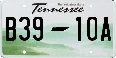 TN license plate B3910A