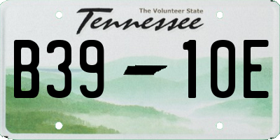 TN license plate B3910E