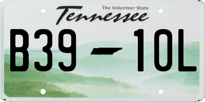 TN license plate B3910L
