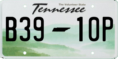 TN license plate B3910P