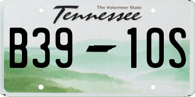 TN license plate B3910S