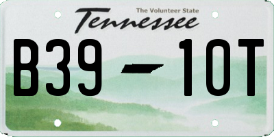 TN license plate B3910T