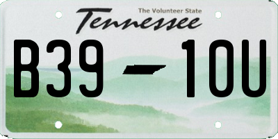 TN license plate B3910U