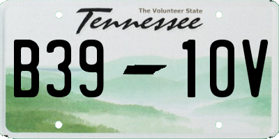TN license plate B3910V
