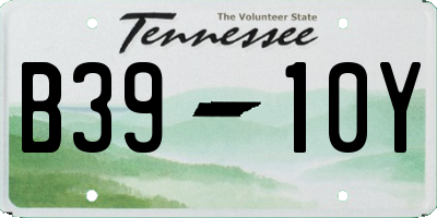 TN license plate B3910Y
