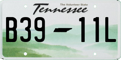 TN license plate B3911L