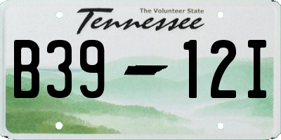TN license plate B3912I