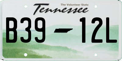 TN license plate B3912L