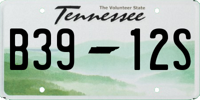 TN license plate B3912S