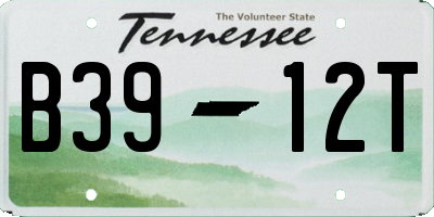 TN license plate B3912T