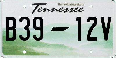 TN license plate B3912V