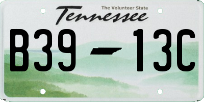 TN license plate B3913C