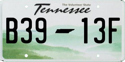 TN license plate B3913F