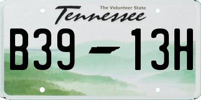 TN license plate B3913H