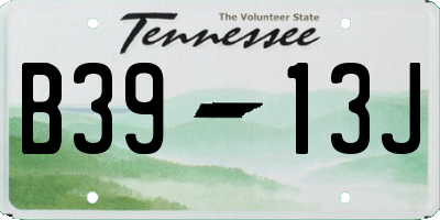 TN license plate B3913J