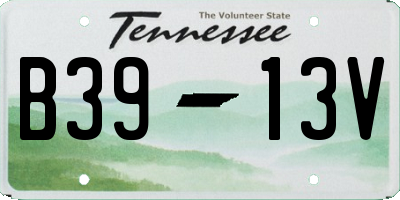 TN license plate B3913V
