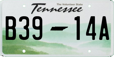 TN license plate B3914A