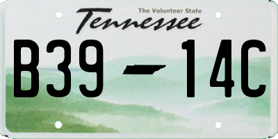 TN license plate B3914C