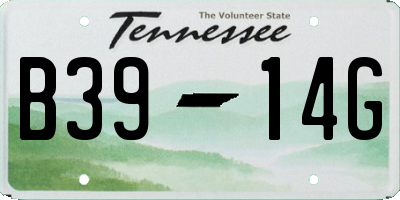 TN license plate B3914G