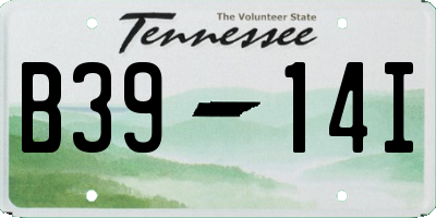 TN license plate B3914I