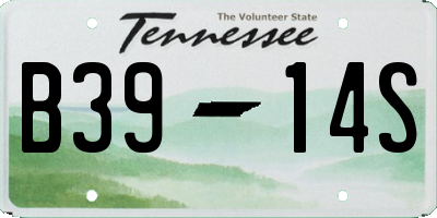 TN license plate B3914S