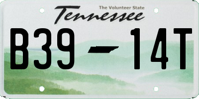 TN license plate B3914T