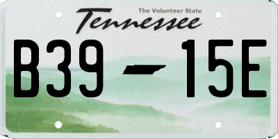 TN license plate B3915E
