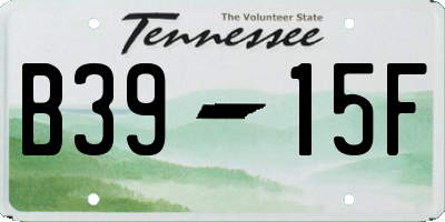 TN license plate B3915F