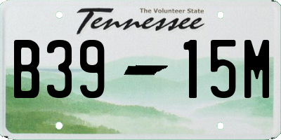 TN license plate B3915M