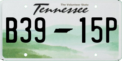 TN license plate B3915P