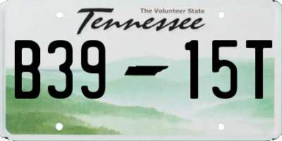 TN license plate B3915T