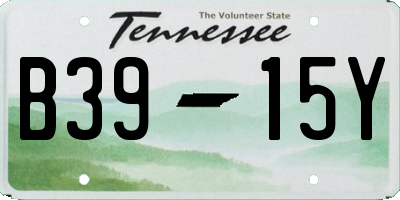 TN license plate B3915Y