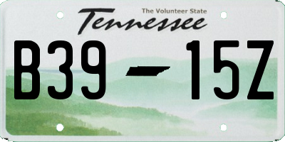 TN license plate B3915Z