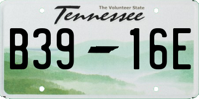 TN license plate B3916E